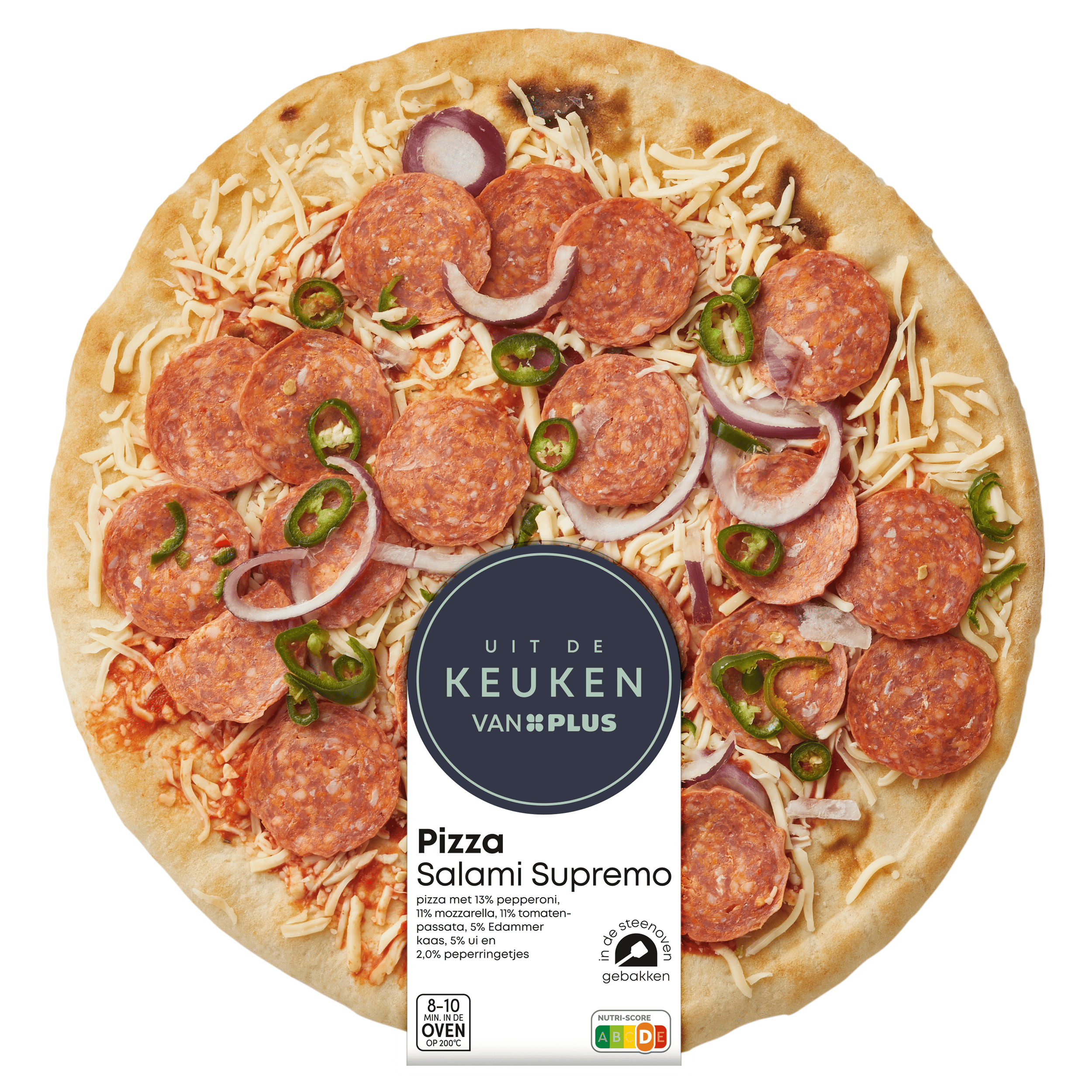 Uit de keuken van PLUS Pizza Salami Supremo Krimp 440 g