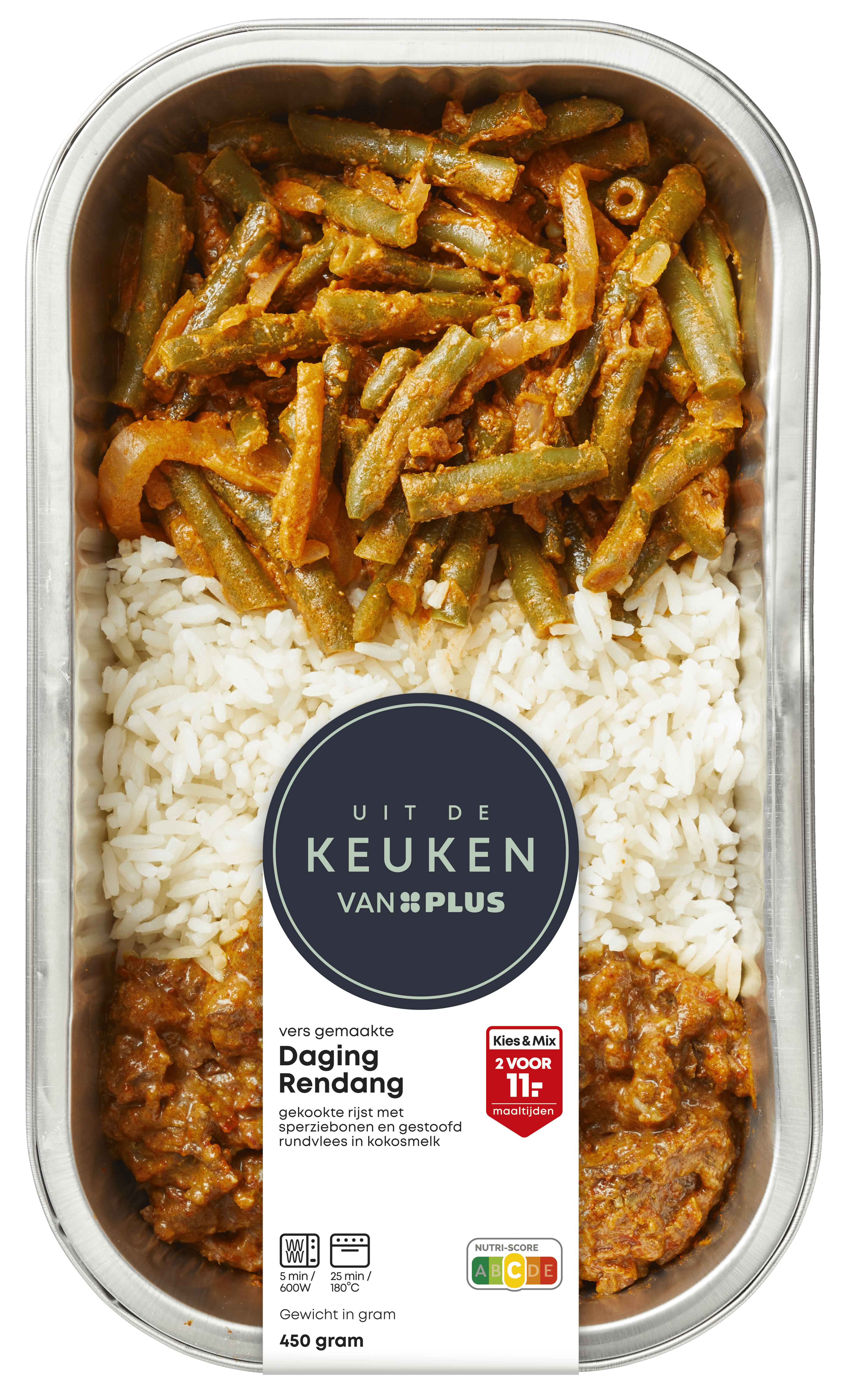 Uit de keuken van PLUS Daging Rendang Bakje 450 g