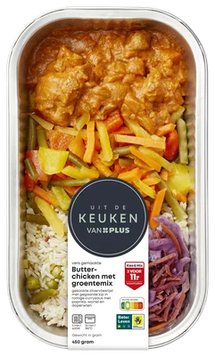 Uit de keuken van PLUS Butter Chicken Schaal 450 g