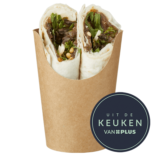 Uit de keuken van PLUS Wrap met carpaccio