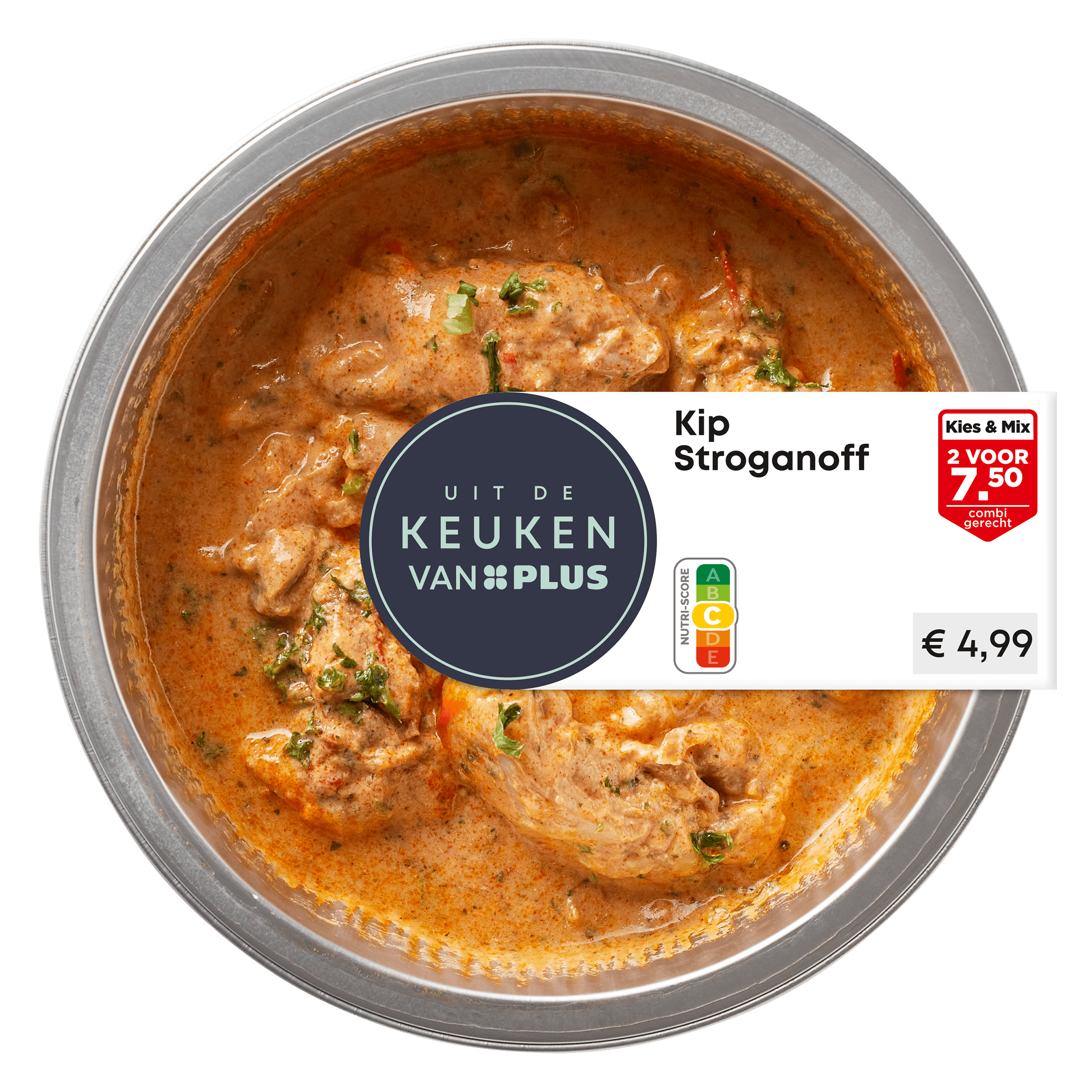 Uit de keuken van PLUS Kip Stroganoff Bakje 300 g