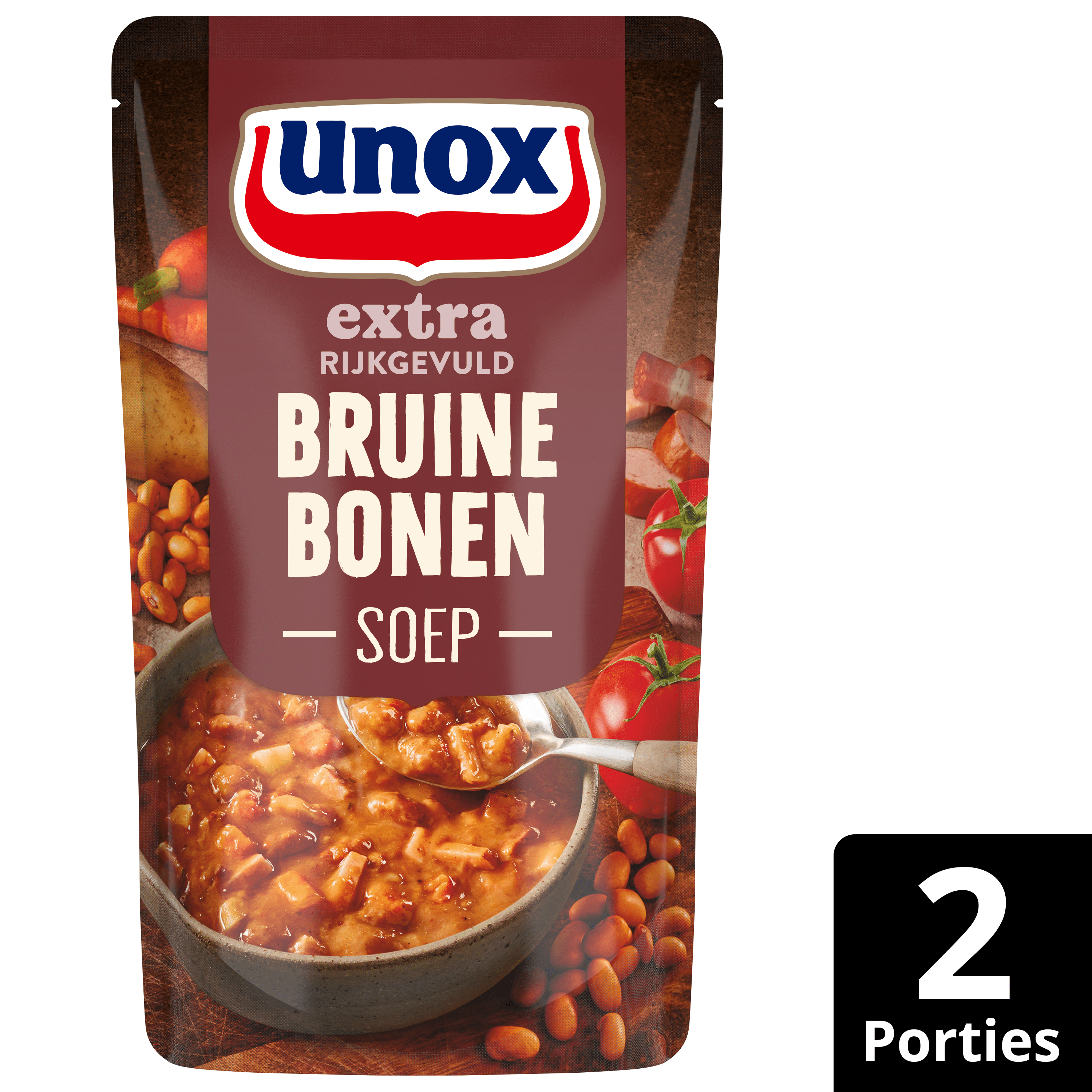 Unox Extra Rijkgevuld Soep In Zak Bruine Bonen 570 ml