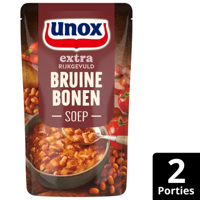 Unox Extra Rijkgevuld Soep In Zak Bruine Bonen 570 ml