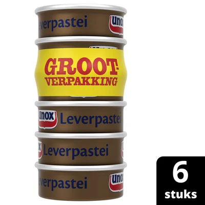 Unox Leverpastei 6-pack Krimp 6 st