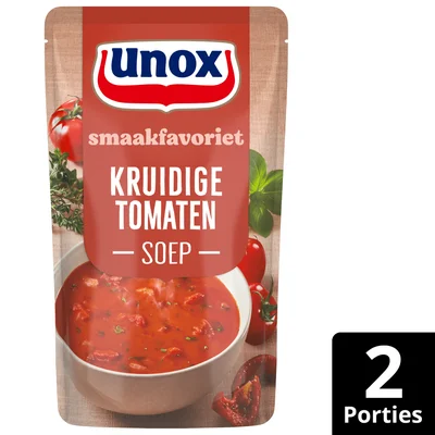 Unox Soep in zak kruidige tomatensoep Stazak 570 ml