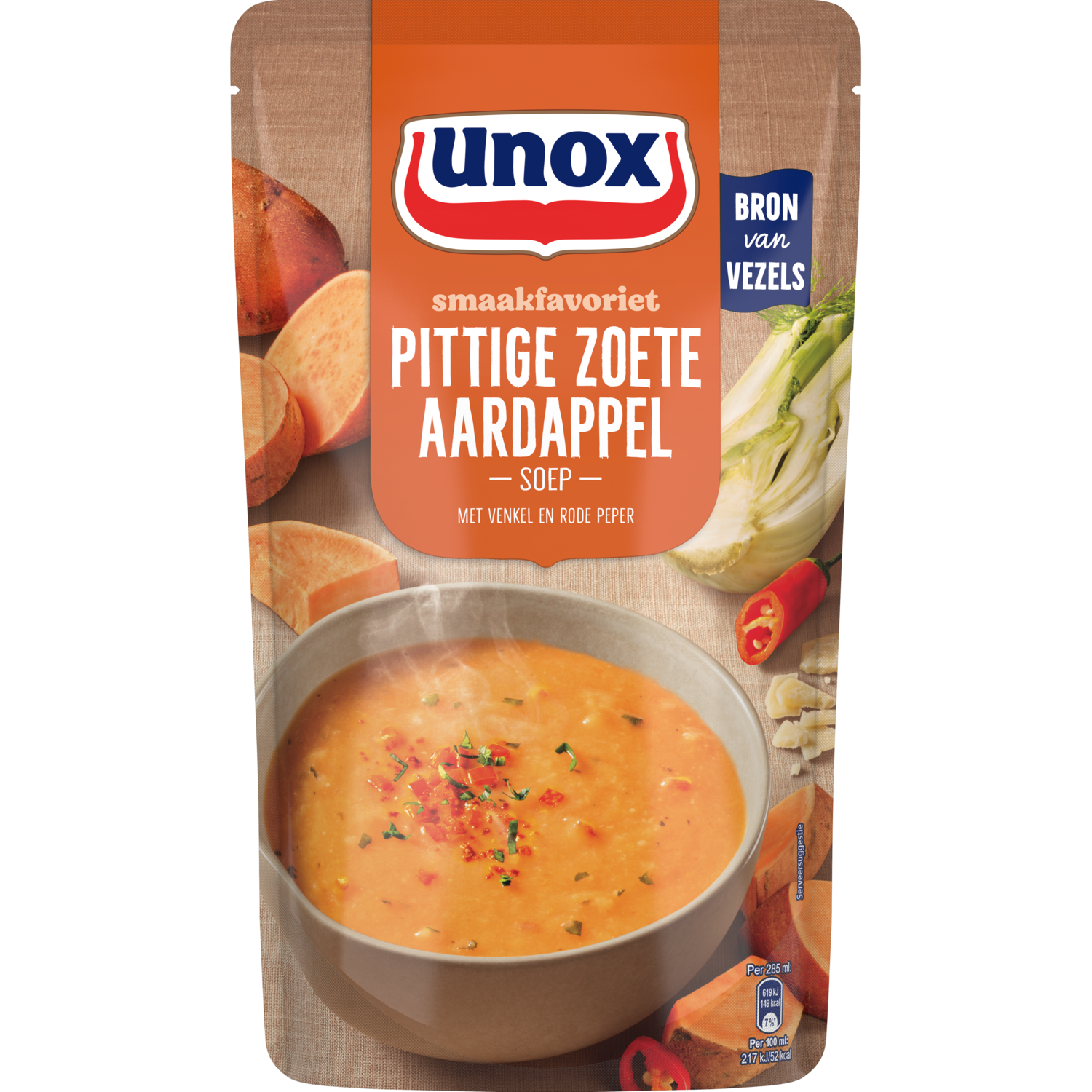 Unox Smaakfavoriet pittige zoete aardappel