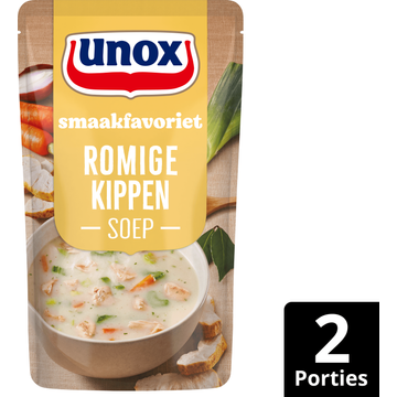 Unox Smaakfavoriet Soep In Zak Romige Kip-Champignon 570 ml