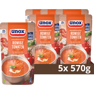Unox Soep Tomaat Creme - 5 x 570ML