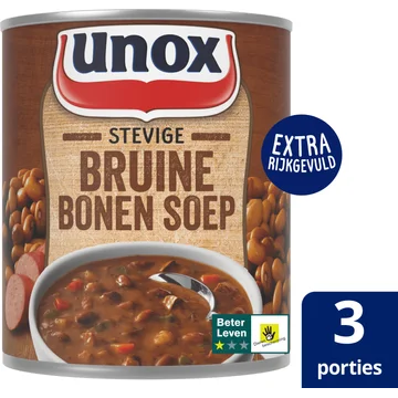 Unox Soep in blik bruine bonensoep