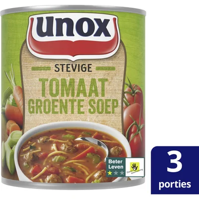Unox Stevige tomaat groente soep
