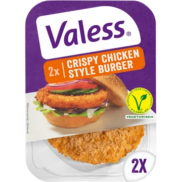 Valess Vegetarische Crispy Chik'n Burger 2 Stuks 180 g