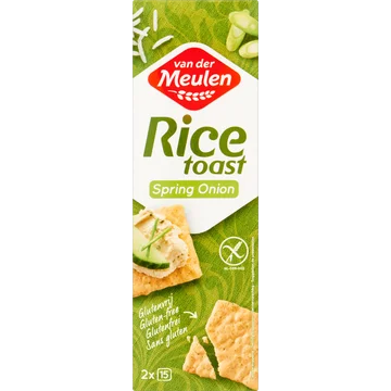 Van Der Meulen Rice Toast Spring Onion 2 x 15 Stuks 65 g
