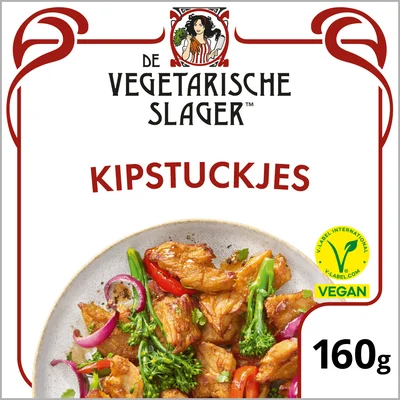 Vegetarische Slager Vegan kip stuckjes Bakje 160 g
