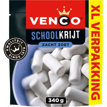 Venco Schoolkrijt Zacht Zoet XL Verpakking 340 g