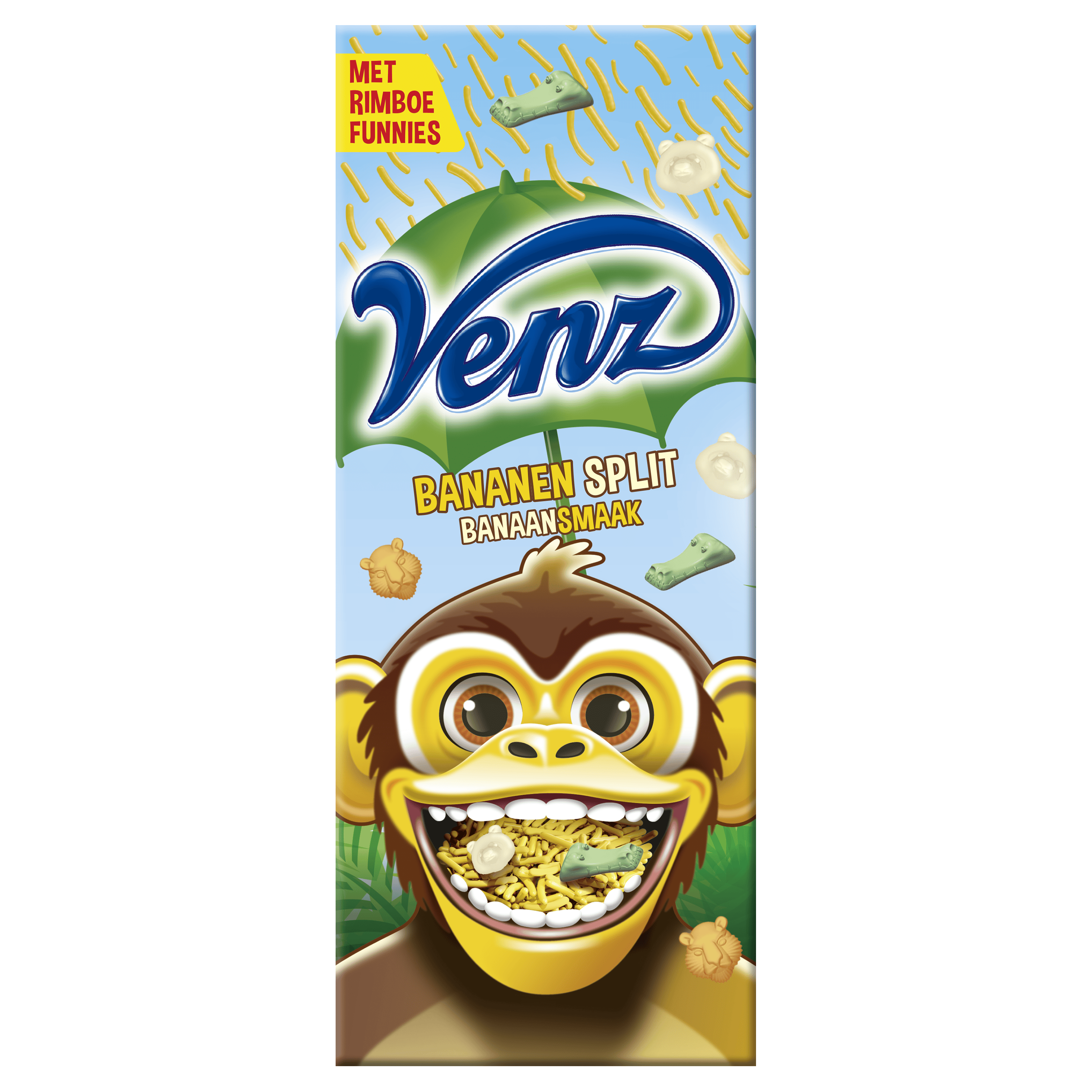 Venz Rimboe Bananensplit hagelslag Doos 200 g