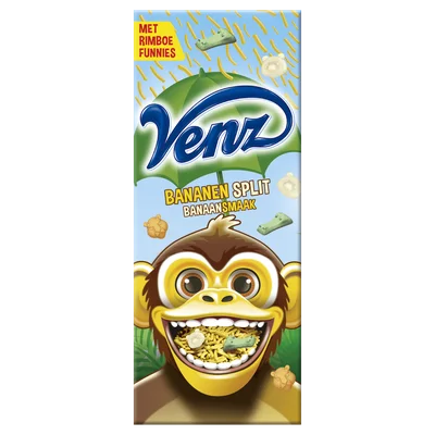 Venz Rimboe Bananensplit hagelslag Doos 200 g