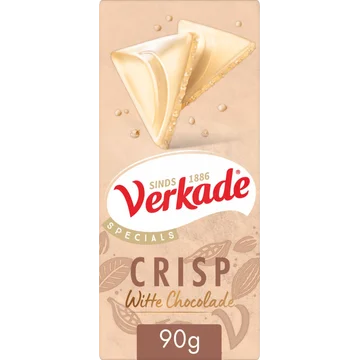 Verkade Specials Reep Wit/Crisp 90 gram Fairtrade