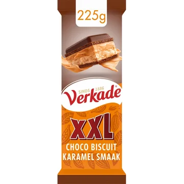Verkade Choco Biscuitreep Karamel 225 g
