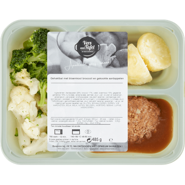 Vers Aan Tafel Gehaktbal met Bloemkool Broccoli en Gekookte Aardappelen 485 g