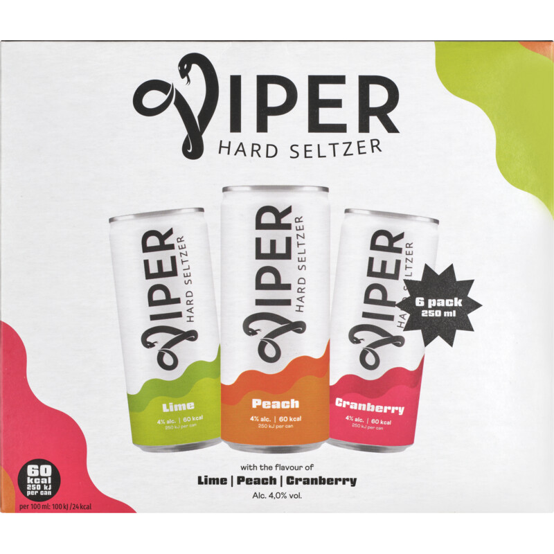 Viper Hard seltzer variety 6-pack