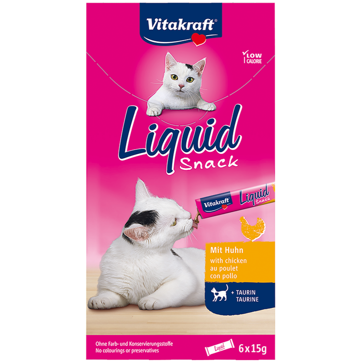 Vitakraft Kattensnacks cat-liquid kip 6 stuks