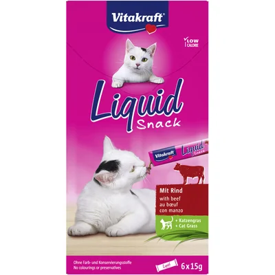 Vitakraft Liquid Snack rund & kattengras 6 st