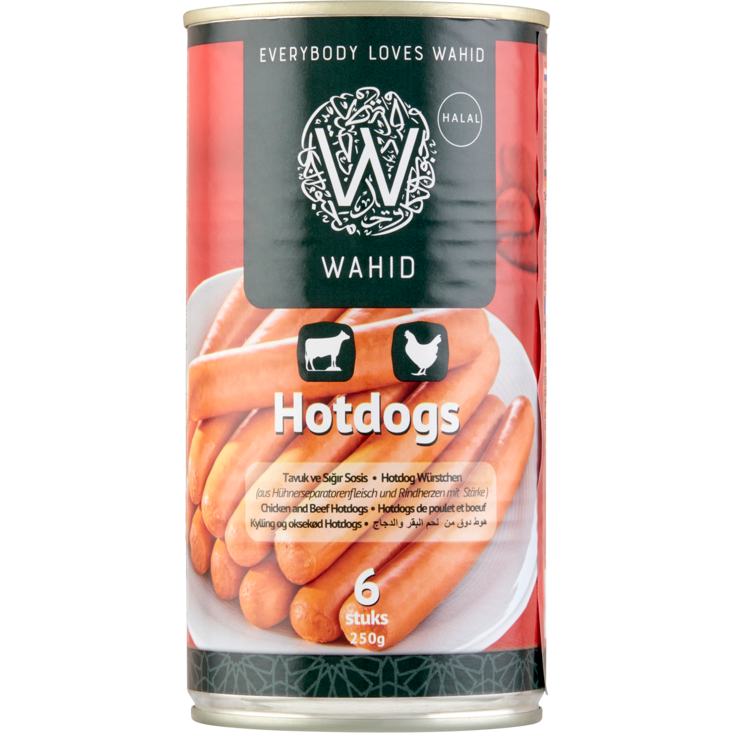 Wahid Hotdogs kip en rund