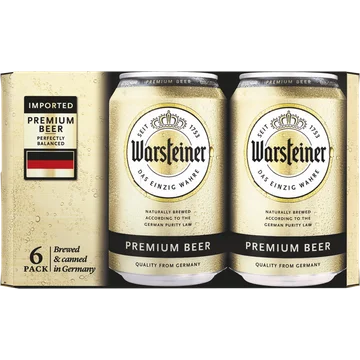 Warsteiner Premium Beer Blikken 6 x 330 ml