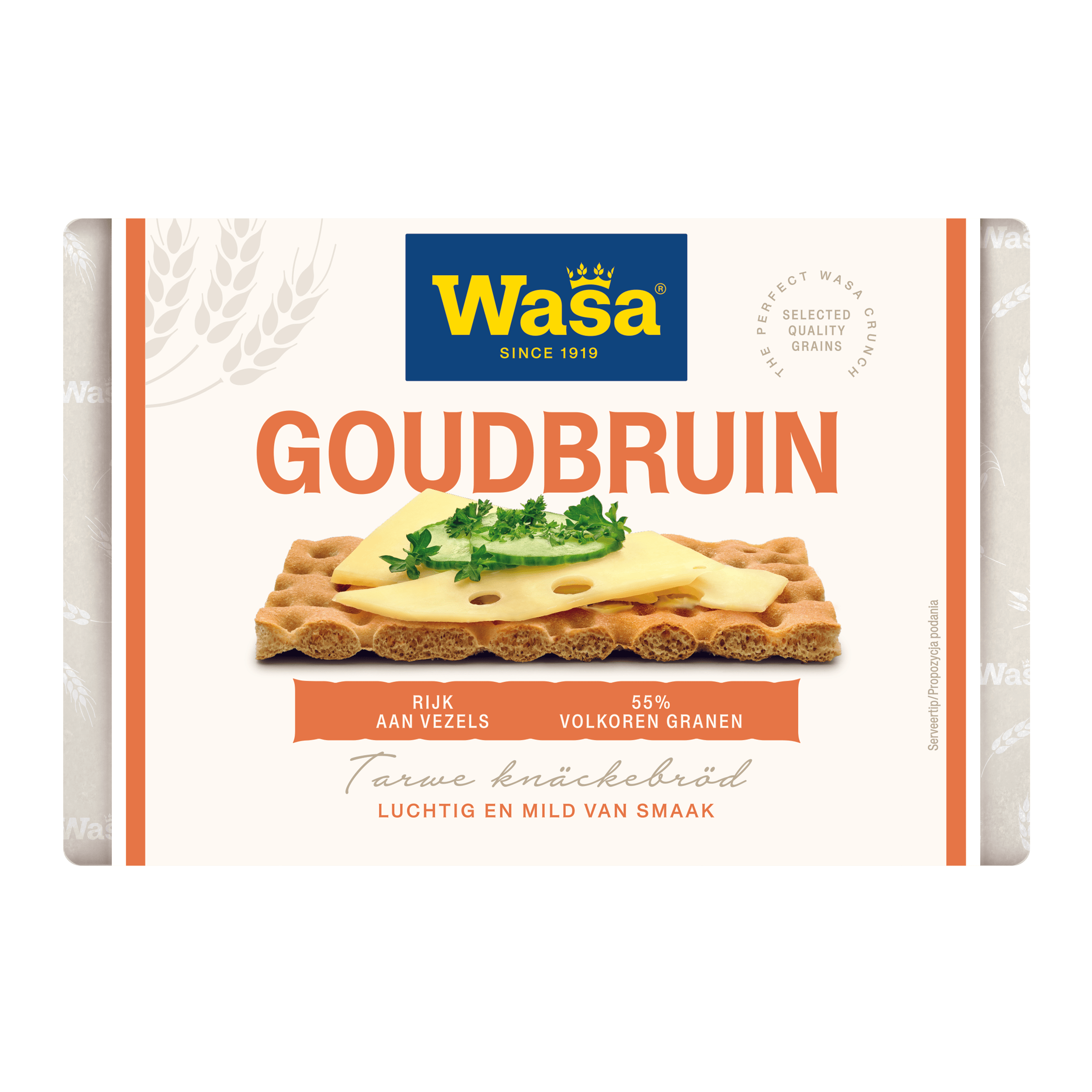 Wasa Knäckebröd Goudbruin 18 stuks Wikkel 245 g