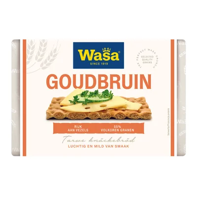 Wasa Knäckebröd Goudbruin 18 stuks Wikkel 245 g