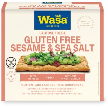 Wasa Gluten- & Lactosevrij Knäckebröd Sesame & Sea Salt 240 g