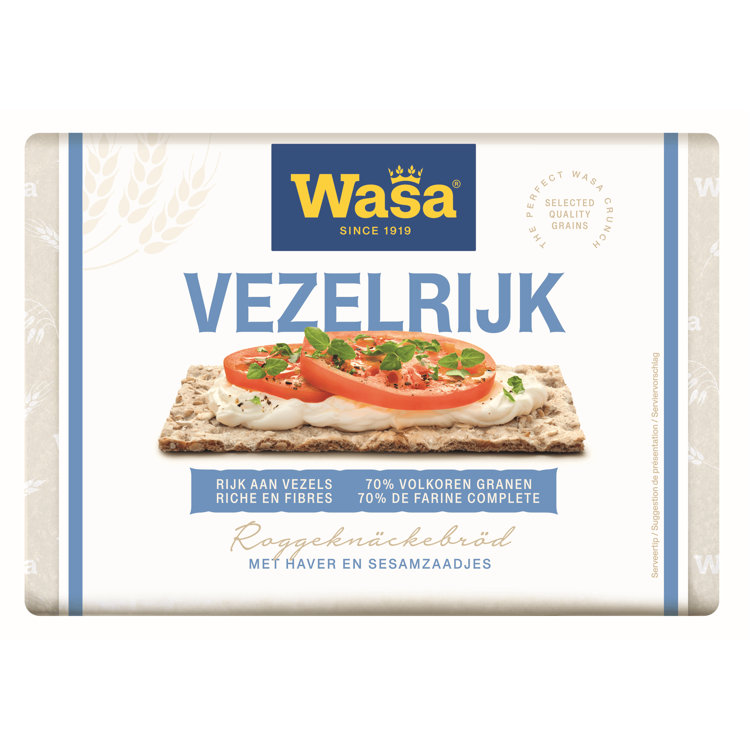 Wasa Knäckebröd Vezelrijk 30 stuks Wikkel 300 g