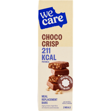 WeCare Choco Crisp Meal Replacement Bars 2 x 58 g