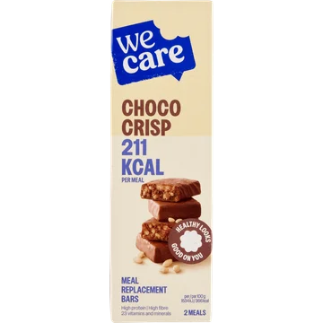 WeCare Choco Crisp Meal Replacement Bars 2 x 58 g