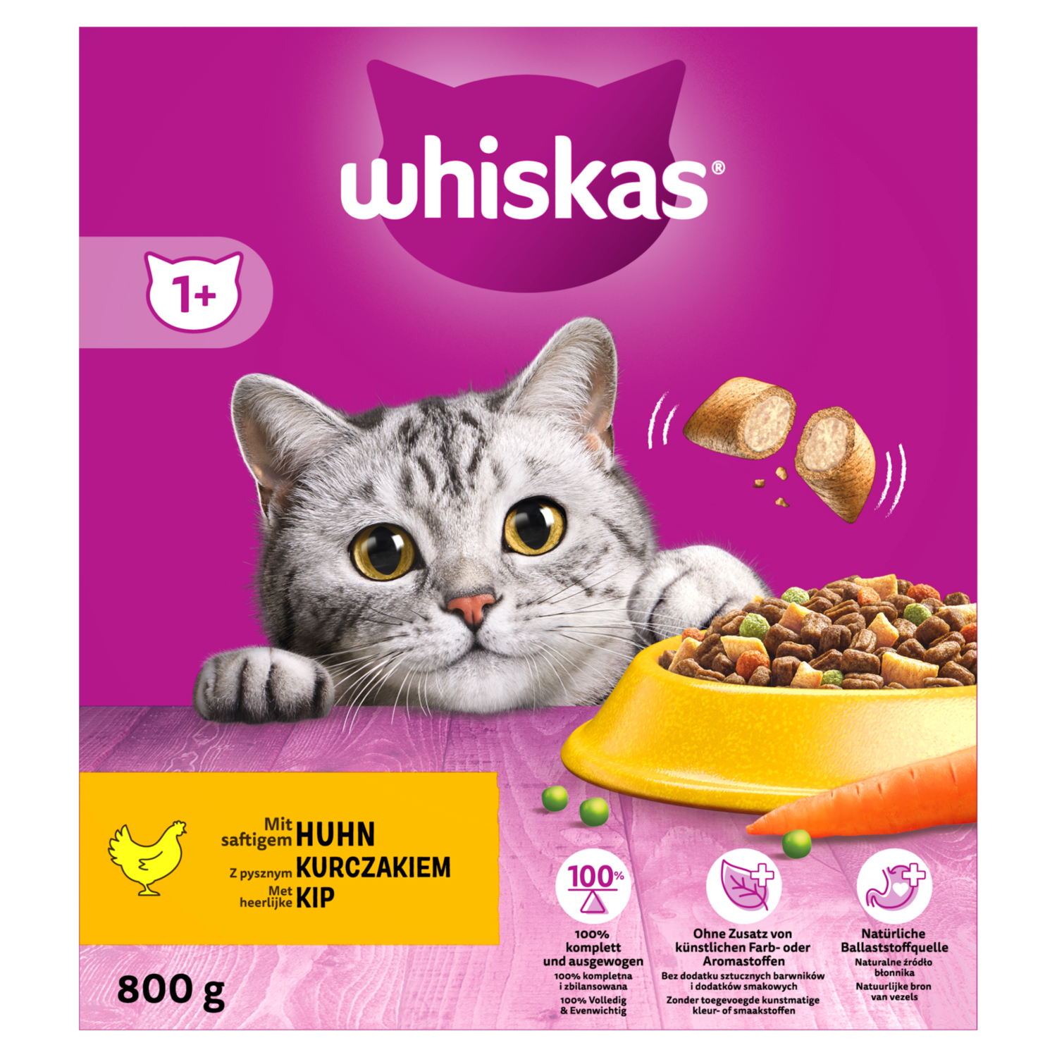 Whiskas Adult Kattenbrokken Kip doos 800 g
