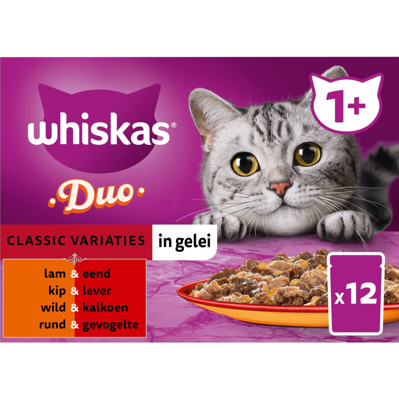 Whiskas Duo classic selectie in gelei