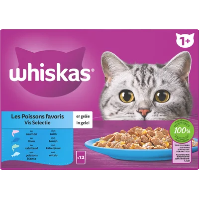 Whiskas 1+ - Kattenvoer - Vis - gelei