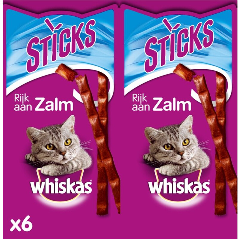 Whiskas Sticks zalm 6 pak