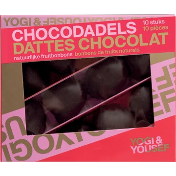 Yogi & Yousef Chocodadels Natuurlijke Fruitbonbons 10 Stuks