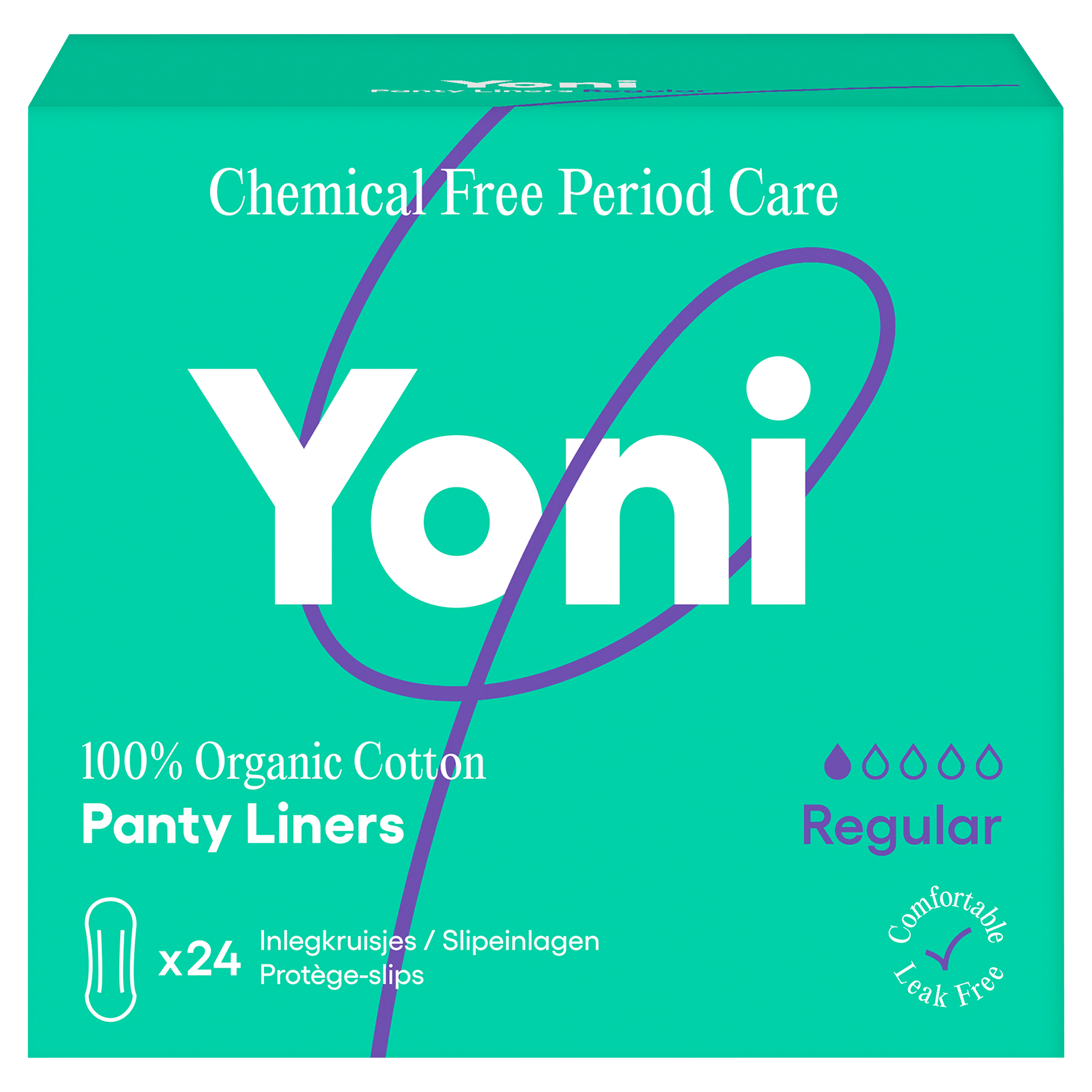 Yoni Inlegkruisjes van biokatoen medium Doos 24 st