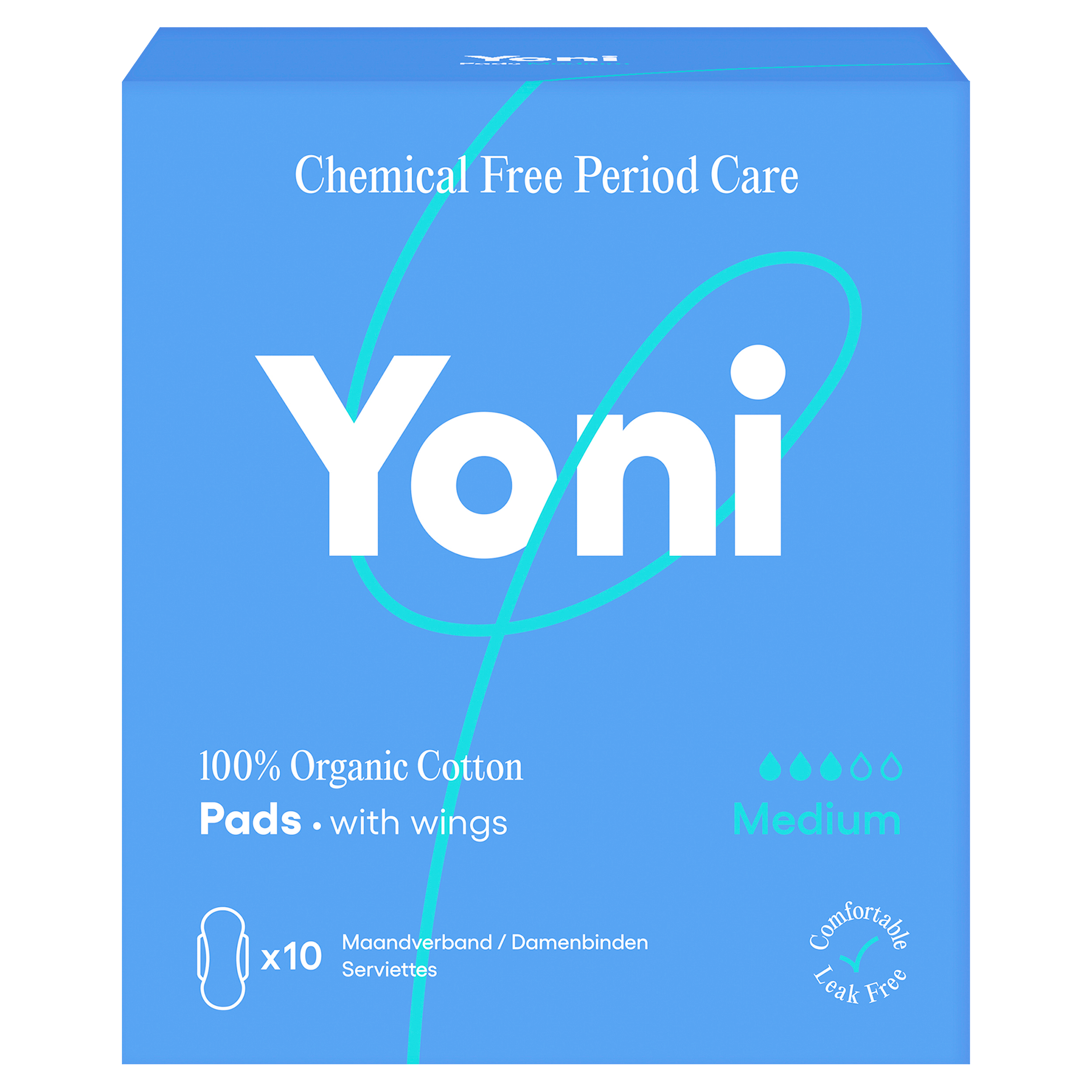 Yoni Maandverband medium van biokatoen Doos 10 st
