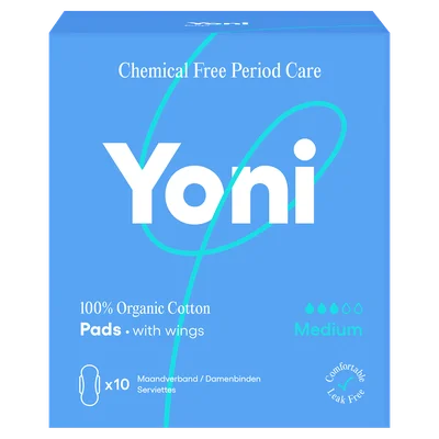 Yoni Maandverband medium van biokatoen Doos 10 st