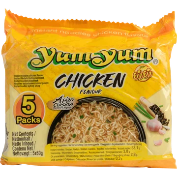 Yum Yum Asian Cuisine Chicken Flavour 5 x 60 g