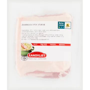 Zandvliet Zuurkoolspek Stukje ca. 250g