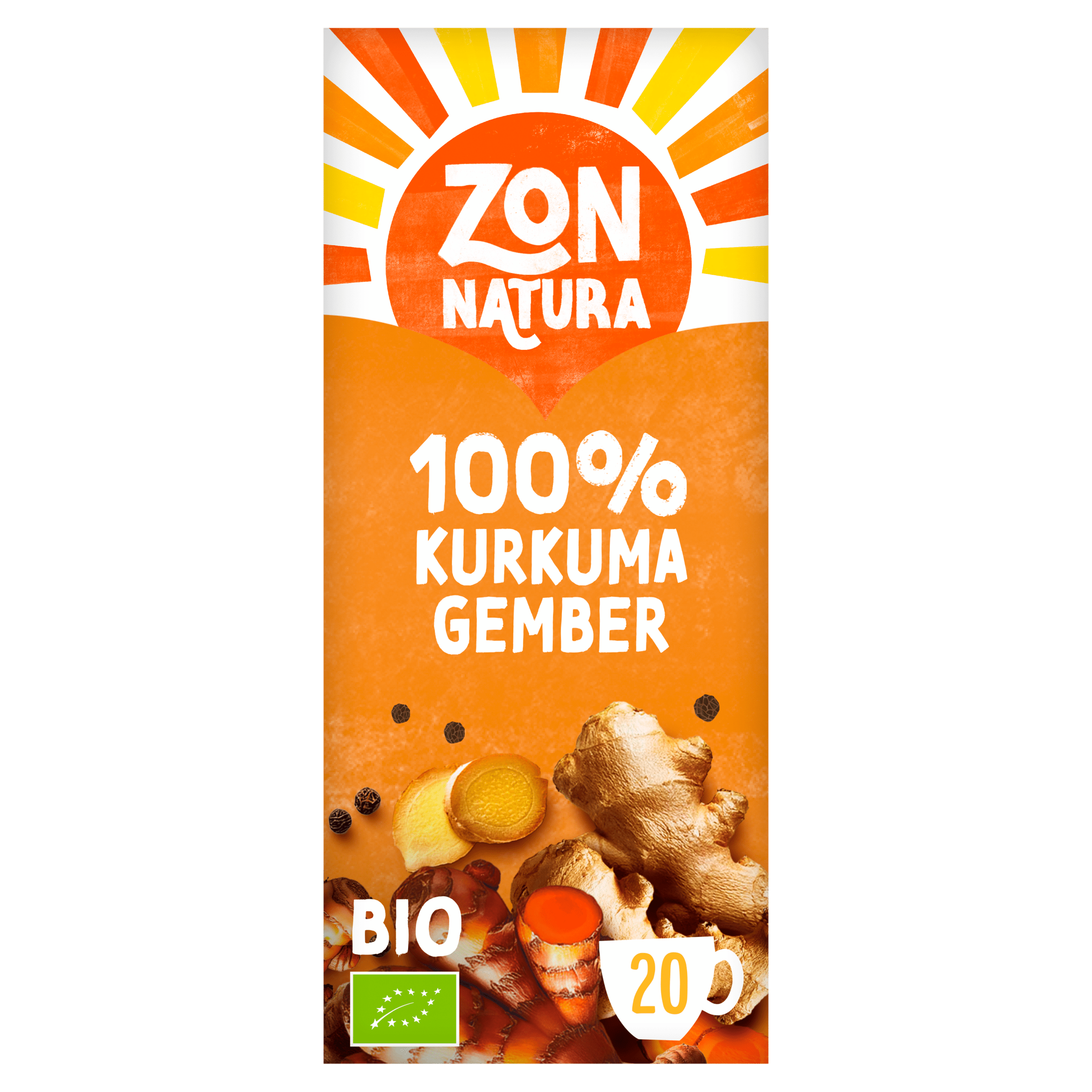 Zonnatura Thee 100% kurkuma Doos 20 st
