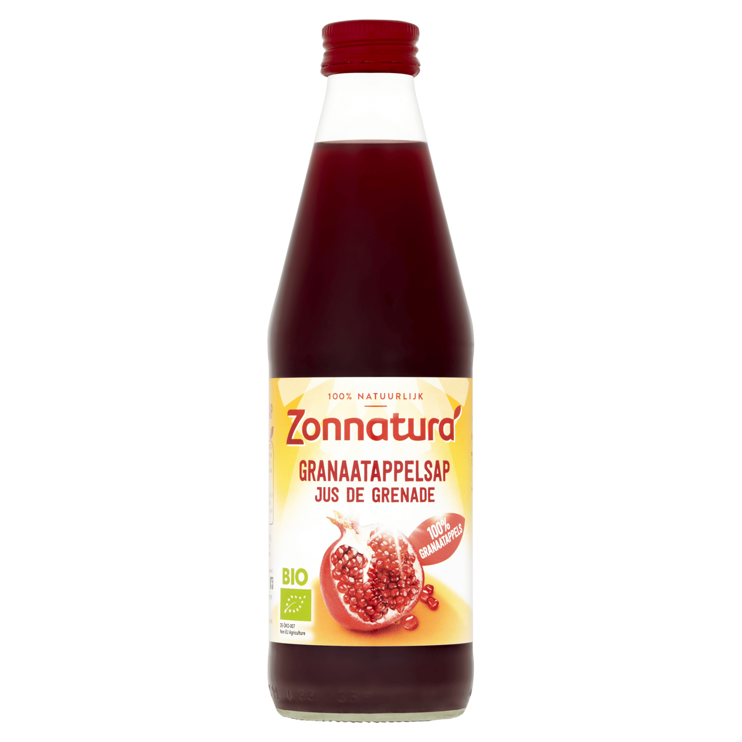 Zonnatura Sap 100% puur Granaatappel Fles 330 ml