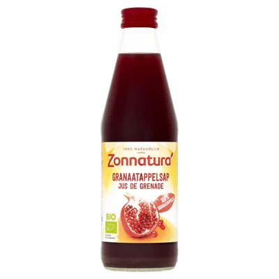 Zonnatura Sap 100% puur Granaatappel Fles 330 ml