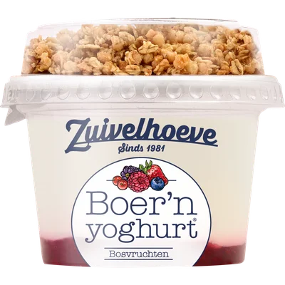 Zuivelhoeve Boern yoghurt muesli bosvruchten