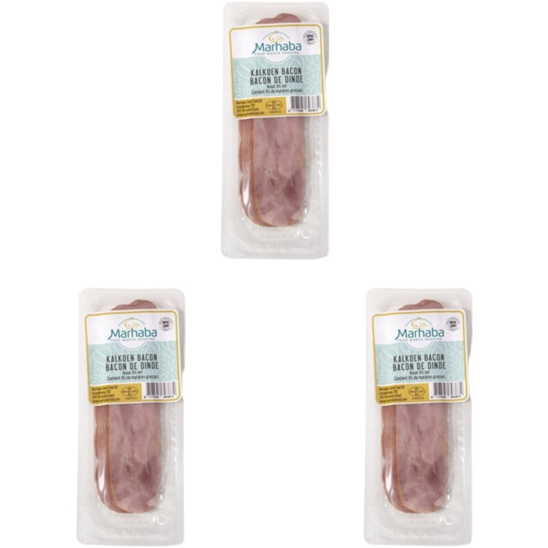Marhaba Kalkoen bacon 3-pack