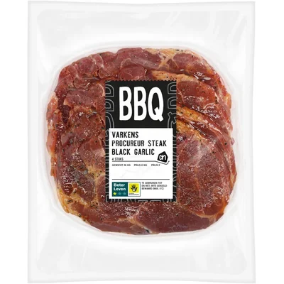AH BBQ procureur steak black garlic